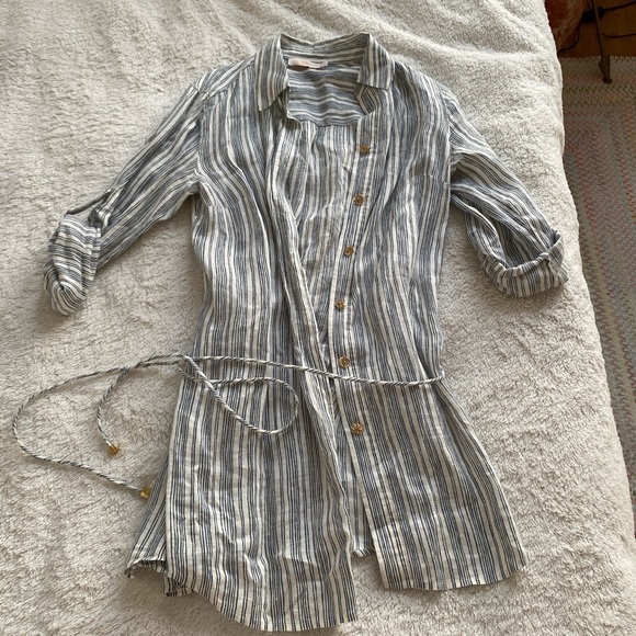 Tory burch button up dress / coverup - Picture 1 of 4